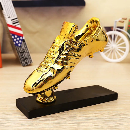 Golden Boot Award Resin Charms Match Gift Souvenir GOLD Plating Shoe Trophy Gift Decoration Model