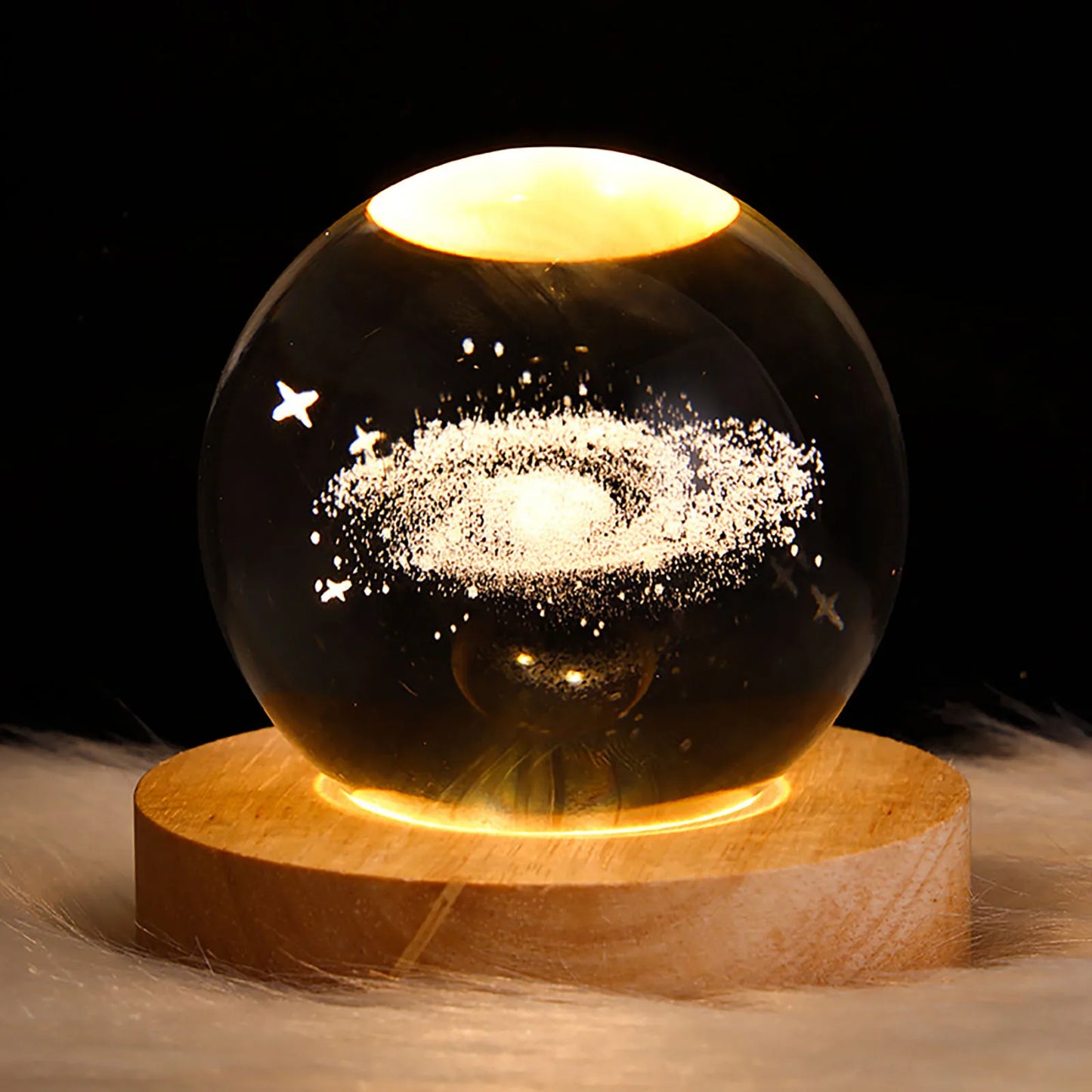 3D Galaxy Glowing Crystal Ball Night Light