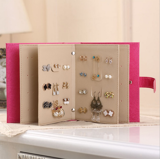 Earrings Collection Book, PU Leather Earring Storage, Jewelry Display Organizer Book
